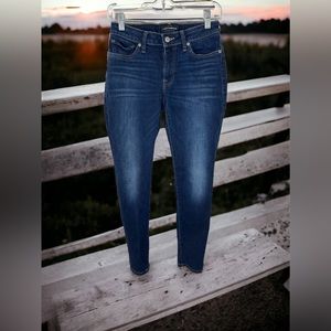 Lucky Brand Womens 4/27 Sasha Super Skinny Dark Blue Jeans